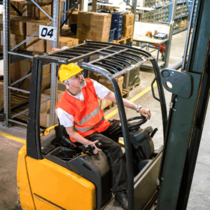 Warehouse forklift operator